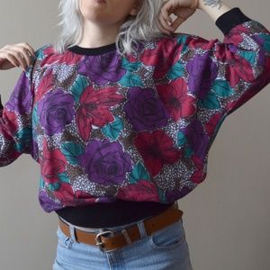 Vintage Batwing Floral Top